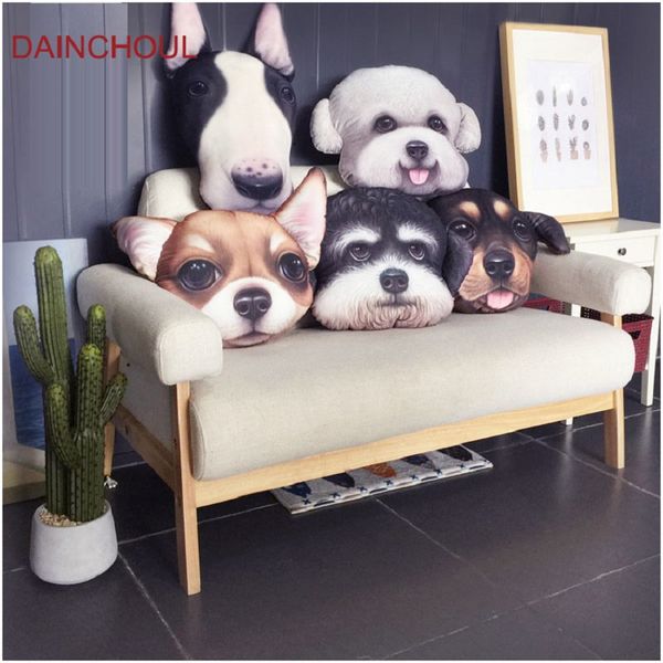 

38x 48 cm new item big size 3d cute dog head cushion creative cartoon sofa office nap pillow parsonaltiy car seat cushions