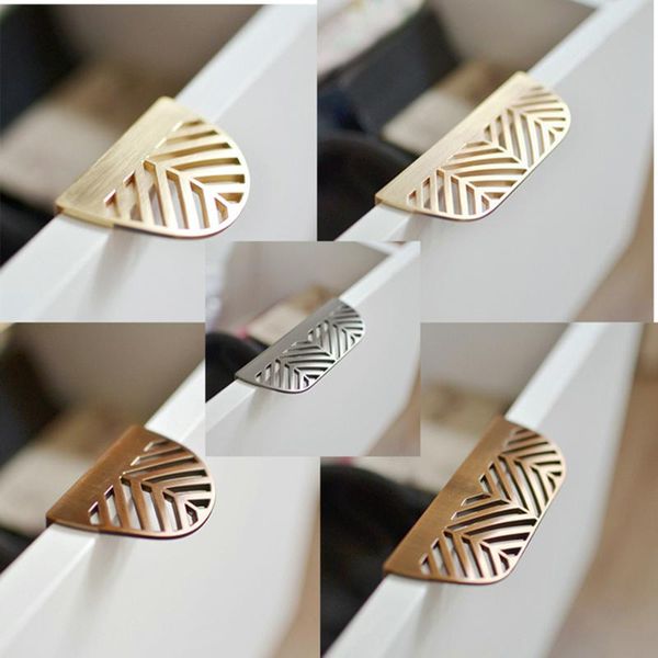 

hidden brass door knob leaf shape antique furniture handles drawer pulls kitchen cabinet handle furniture tool