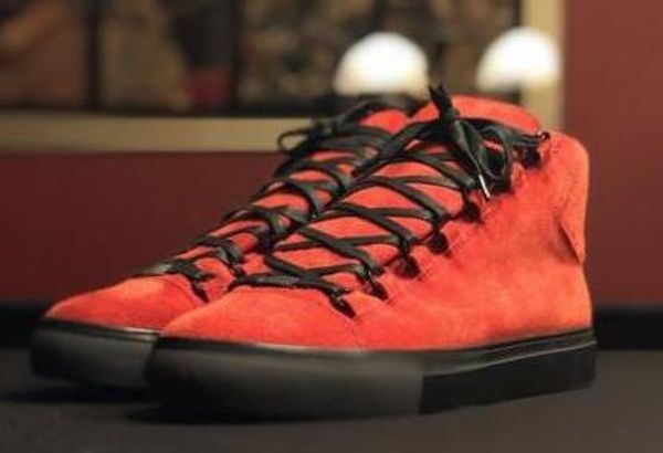 

men classic genuine leather women aren flats sneakers male high shoes men fashion casual lace up shoes big size 36-47 02, Black