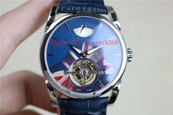 

jb factory real tourbillon pfh251 watch wristwatch swiss hand-winding mechanical power reserve sapphire 316l stainless steel leather strap, Slivery;brown