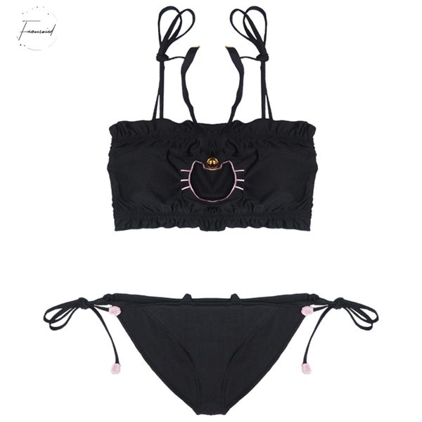 

косплей прекрасный мультфильм cute лолита cat collar бесшовные бюстгальтер краткий набор женщин нижнее белье сексуальное белье белл колье лу, Red;black