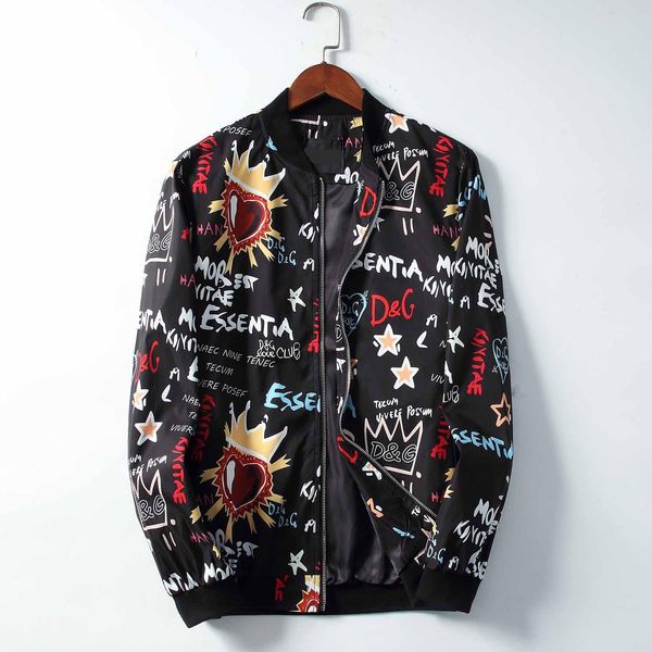 

m-3xl мода высокого качества, мужская спортивная одежда последнее цветочный узор письмо застежка-молния мужская medusa вскользь куртка спосо, Black;brown