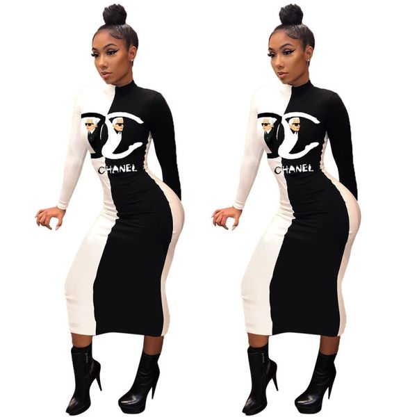 

womens dress skirt one piece dresses long sleeves mid-calf dresses night wear women clothing very klw2475, Black;gray