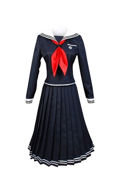 

danganronpa toko fukawa cosplay costume high school uniform skirt dress, Black