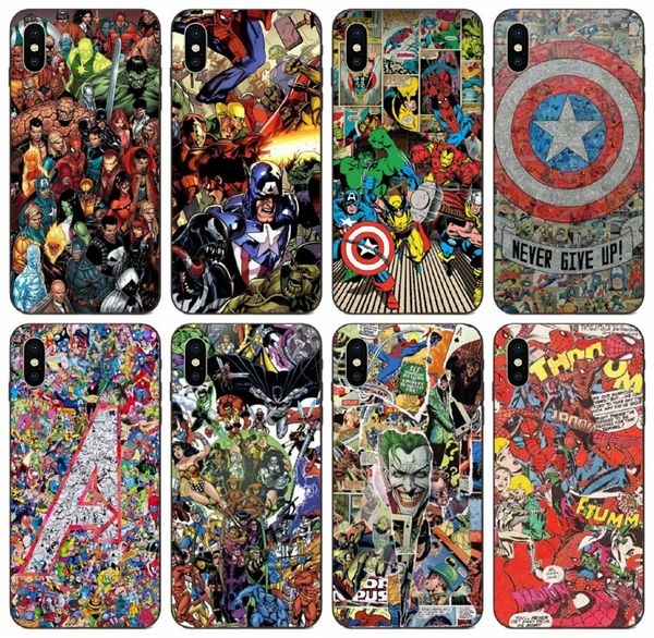 

tongtrade] marvel comics collage case for iphone 11 pro max x xs 8s 7s 6s 5s plus galaxy a90 a9s alpha g850 huawei g8 g9 redmi 7a 3s case