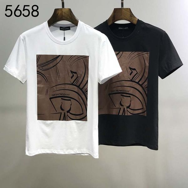 

2020europe and america men's t-shirt casual o-neck printing men's t-shirt fashion brand shortsleeve tshirt size -xxl gf3, White;black