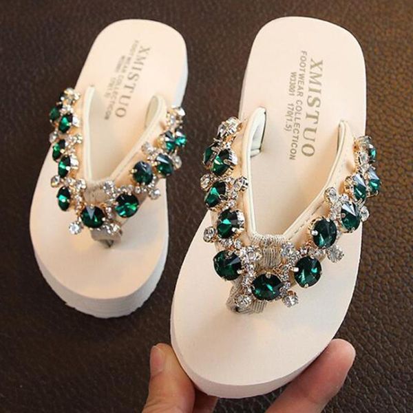 

slipper childrens slippers girls sweet summer shoes lovely kids rhinestone princess parent child sh248, Black;grey