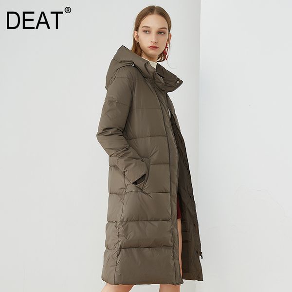 

deat] 2019 autumn winter new pattern vintage full sleeve slim and windproof warm hooded down jacket female at705, Black