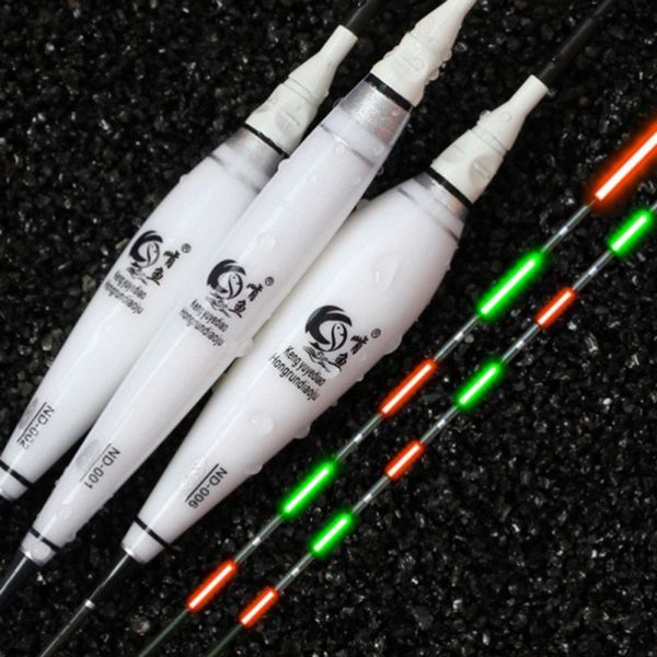 

smart fishing float bite alarm fish bite bait led light color change automatic night electronic changing buoy winter fishing