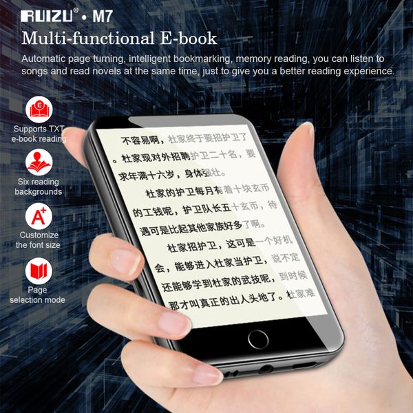 

ruizu m7 fm radio mp3 player 2.8" full touch screen portable mini hifi music player e-book pedometer video player