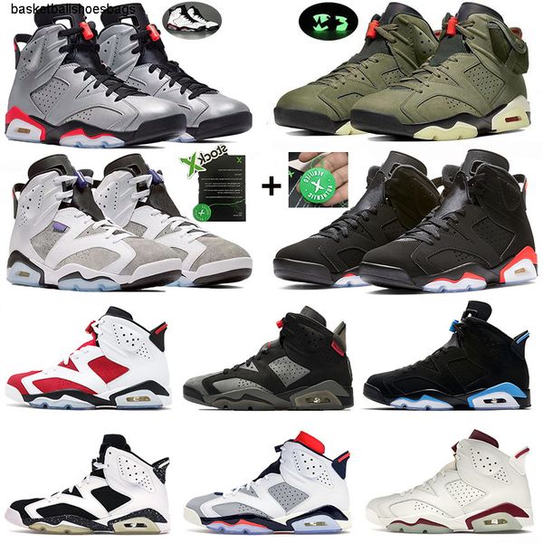 

olive 6 6s men basketball shoes travis unc tinker reflect silver flight nostalgia jumpman black infrared designer sports sneaker trainers