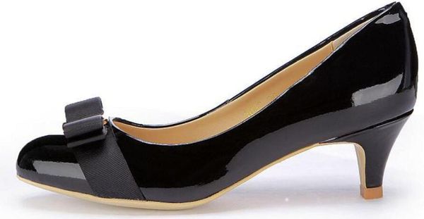 

ballet flats shoes women low heel genuine leather wedding shoes woman brand leather heels pumps chaussure femme zapatos mujer, Black