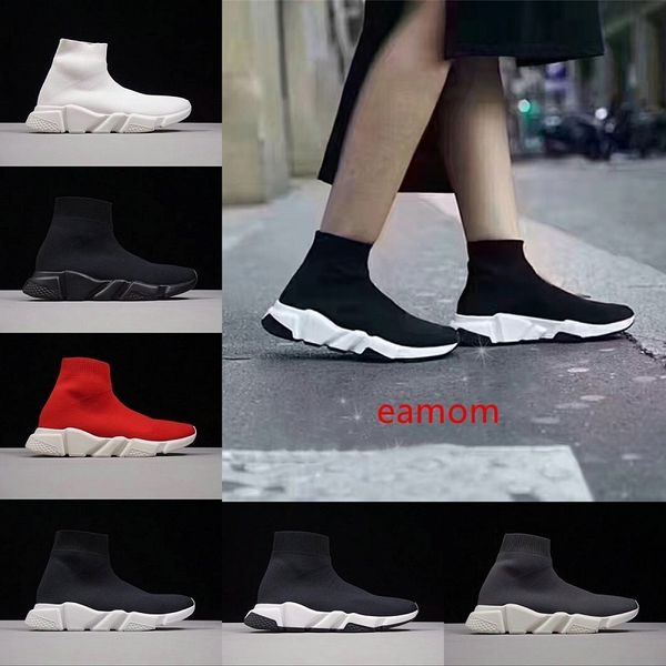 

2019 designer speed trainer sock casual shoes men women triple black white red mens trainers sports sneakers us 5.5-11