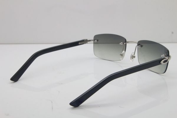 

wholesale-rimless hardware t8200630 sunglasses new luxury glasses sunglasses women brand designer with logo cat eye lenses, White;black