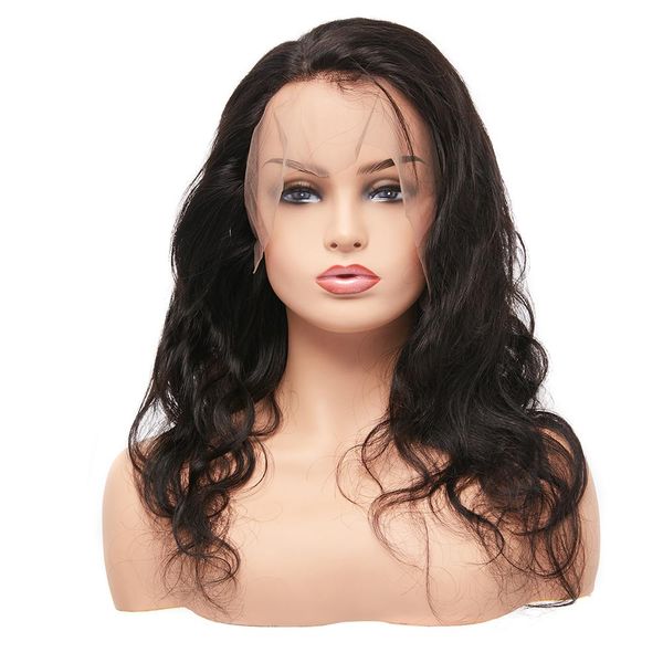 

18inch pre-plucked invisible hairline 13x4 natural color short curly synthetic hair women lady daily costume cosplay wig natural black