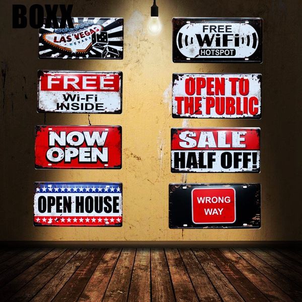 

sale half off now open license plate metal painting retro signs vintage wall bar ktv coffee home art decor 30x15cm