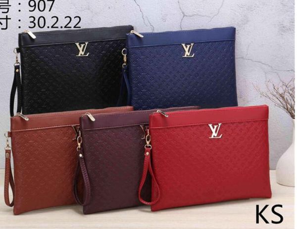 

postal business classic casual zipper hand envelope bag large capacity men and women fashion handbags
