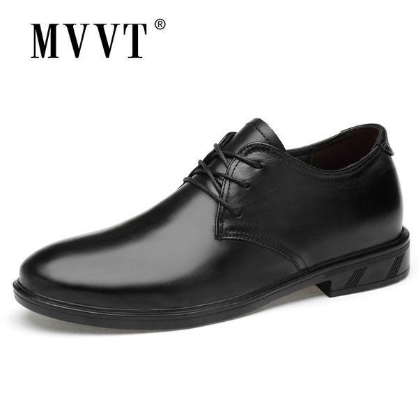 

natural genuine leather shoes men formal shoes fashion heighten men oxfords leather dress flats business, Black