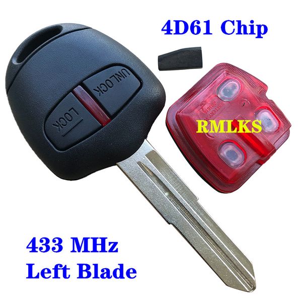 

2 buttons remote head key for mitsubishi 315/433mhz transponder chip id46 for mitsubishi l200 shogun pajero triton key fob mit11