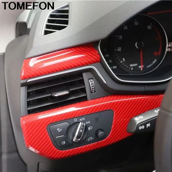 

tomefon for a4l a4 b9 2017-2019 lhd front middle center console control dashboard panel cover trim sticker accessories abs