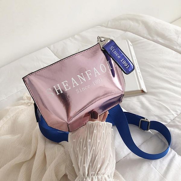 

latex leather shoulder bags for women 2020 womens casual korean wild messenger bag crossbody bags sac main femme