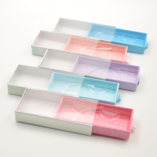 

false eyelashes wholesale pull the eyelash packaging box fake 3d mink lashes boxes makeup faux cils strip diamond magnetic case empty
