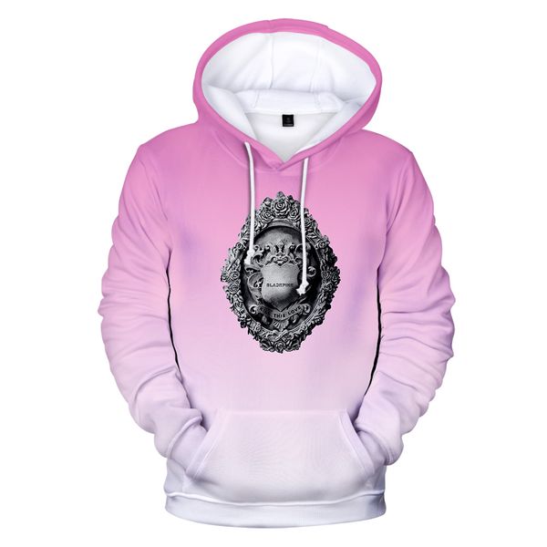 

new arrival personality blackpink hoodies women/women hoodie sweatshirts streetwear hoodies autumn winter, Black