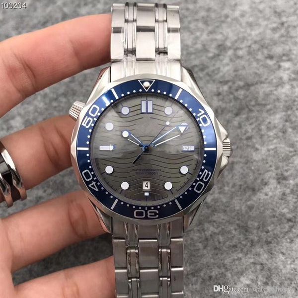 

2019 новый стиль лучшие продажи море 007 джеймс мужские часы серый 42 мм циферблат из нержавеющей стали механизм с автоподзаводом качество м, Slivery;brown