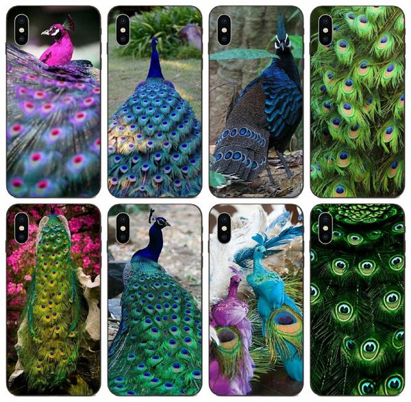 

tongtrade] peacock tail feather case for iphone 8 7 6s 5s plus x xs 11 pro max samsung j7 huawei nova 2 5 pro motorola moto g5 custom case