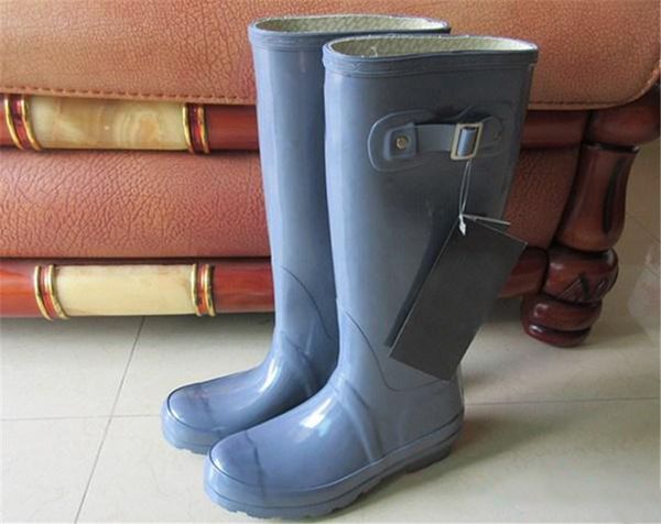 Горячие продажи- дождь багажник расти Водонепроницаемые сапоги колена Rainboots Rain Boots Glossy Matthe Shooss Water Water Outs на открытом воздухе