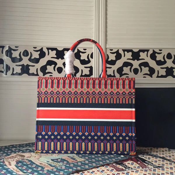 

Women 039 fa hion ca ual leather bag printed canva with embroidery cowhide tote handbag hopping bag tran portation