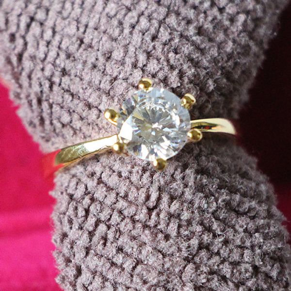 

test positive real original gold jewelry prongs setting ring 1.5ct moissanite engagement diamond ring for women 14k gold, Golden;silver