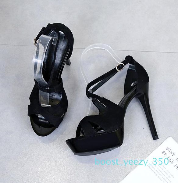 

2019 мода крест ремешками гладиаторские сандалии роскошные дизайнерские женские туфли размер от 35 до 40 35b, Black