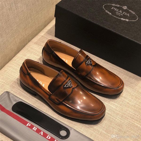 

20fw designers luxury brands oxfords shoes for men pointed toe dress shoes black brown genuine leather office dress shoes madaoj