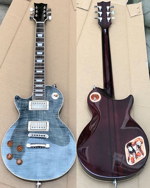 

electric guitar, guitars, neck thru body lp guitars, upgraded quality hardwares, solid falmed maple body