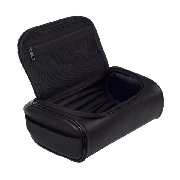 

men wash storage large capacity travel makeup bag toiletry fashion organizer cosmetic with carry handle waterproof pu leather