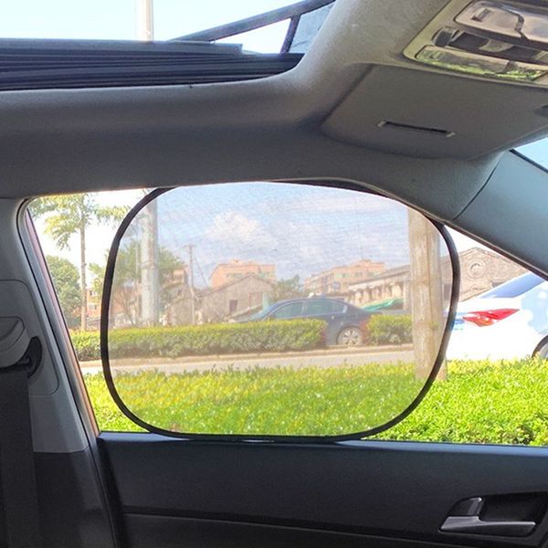 

2pcs universal black polyester portable car side window sunshades auto windows protective sun shade sunlight protection cover