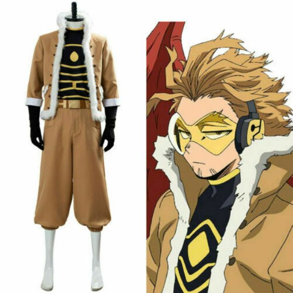 

my hero academia heros rising keigo takami/hawks suit cosplay costume uniform, Black;red