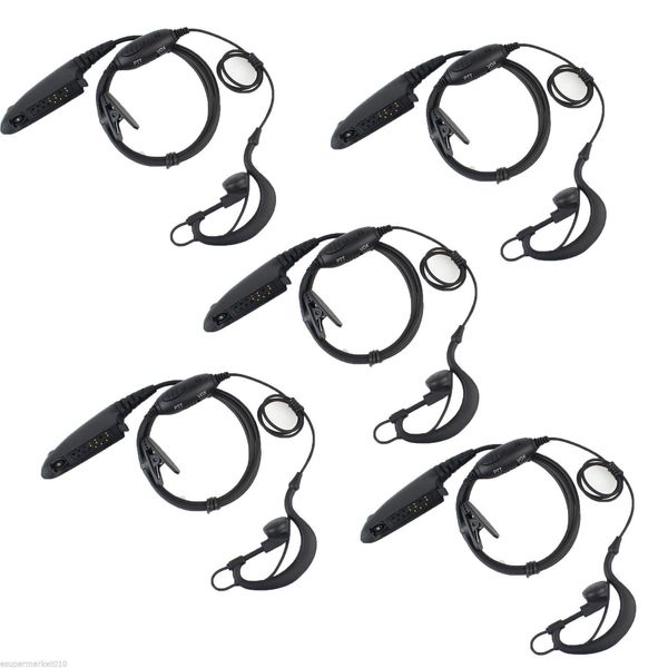 5X PTT VOX MIC Auricular Auricular para Motorola HT750 GP328 GP329 GP340 / 380 PRO5150