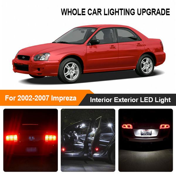 

white amber car bulbs exterior interior led light for 2002 2003 2004-2007 impreza reverse brake parking turn signal lamp