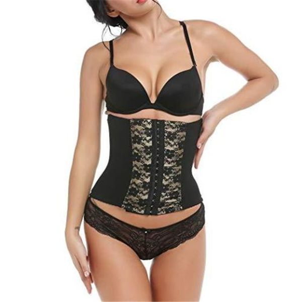 

women shapers corset waist lace floral trainer training shapers body shapewear underbust cincher tummy belt, Black;white