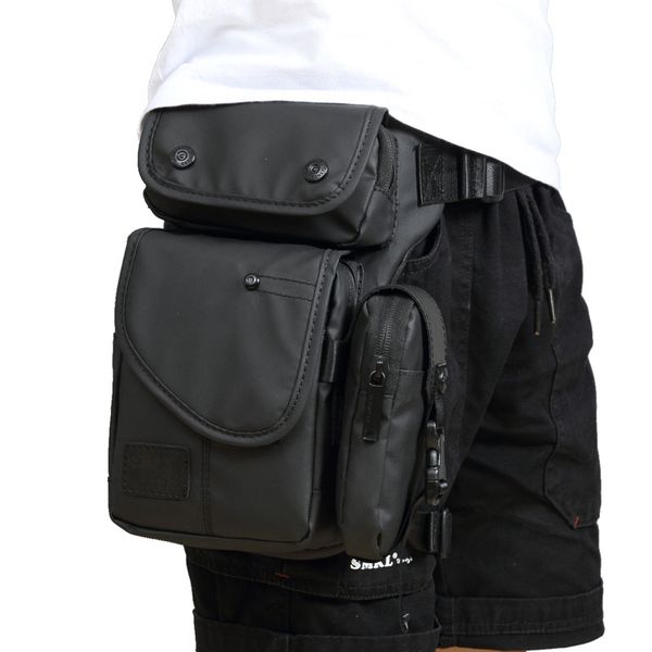 

waterproof oxford men leg drop bag fanny pack motorcycle rider travel belt waist leg bag cross body hip bum thigh pouch