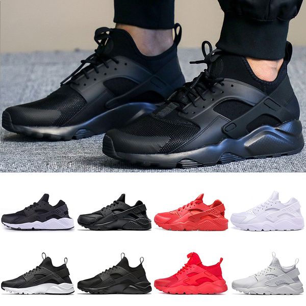 

huarache 4.0 1.0 runniing shoes classical triple white black red men women huaraches shoes mens designer trainers sneakers sports shoes