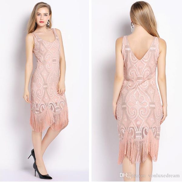 

wholesale short dresses cocktail party little black style beads sequins tassel ribbons pattern prom dress short