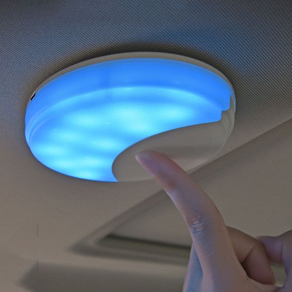 

2019 new universal multifunction led car roof reading light double color portable magnetic led lamp car accessories droppship
