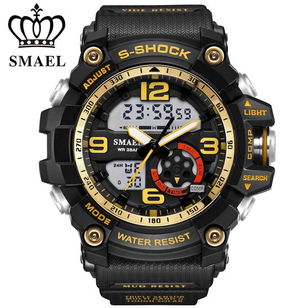 

2019 g men watches sport watch led digital 50m waterproof casual watch male clock 759 relogios masculino, Slivery;brown