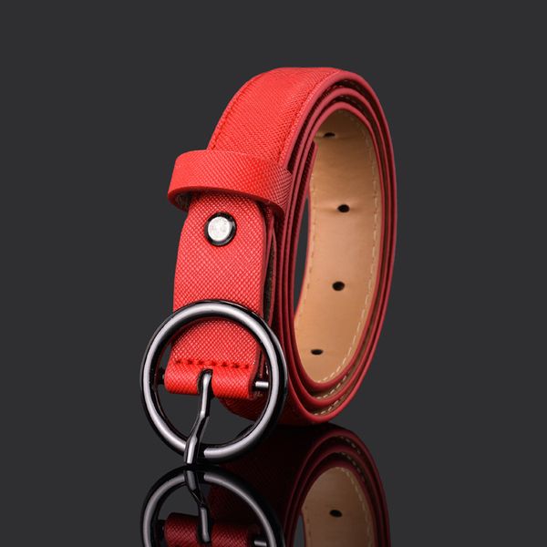 

kids girls casual belts 2019 new solid colors pu leather pants belt metal needle buckle children all-match waist strap waistband y2671, Black