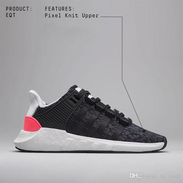 

box with eqt 93 17 ultra shoe support future black white pink coat of arms pack men women turbo red casual sports sneaker