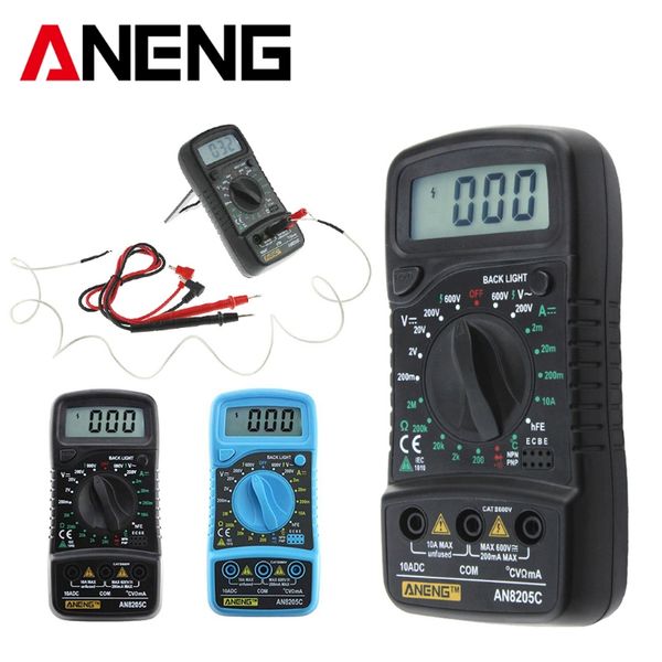 

aneng an8205c digital multimeter portable multi meter ac/dc voltage meter dc ammeter resistance temperature tester