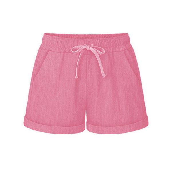 

newly summer women wide leg shorts cotton high waist drawstring pockets girl casual shorts plus size m-6xl do99, White;black